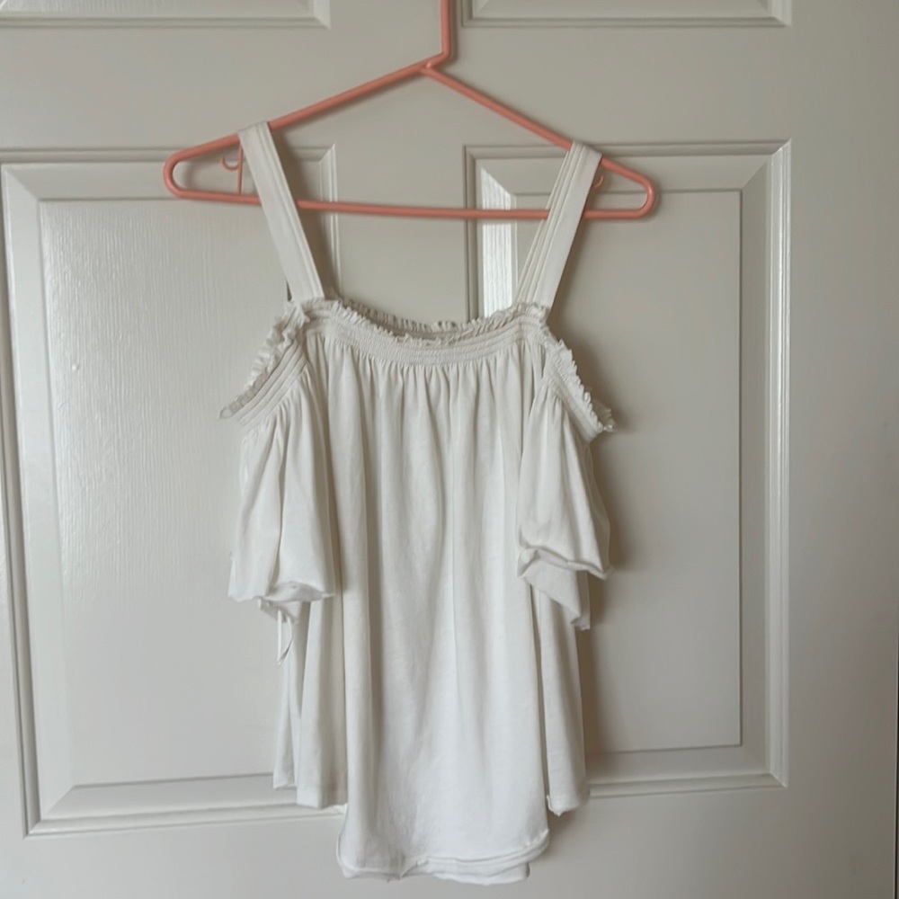 Free people off the shoulder flowy shirt